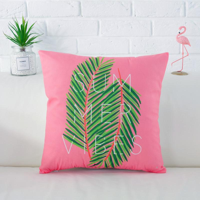 Fresh Flamingo American Nordic Style Velvet Pillowcase Car Sofa Cushion Pillow Windowsill Decorative Pillow
