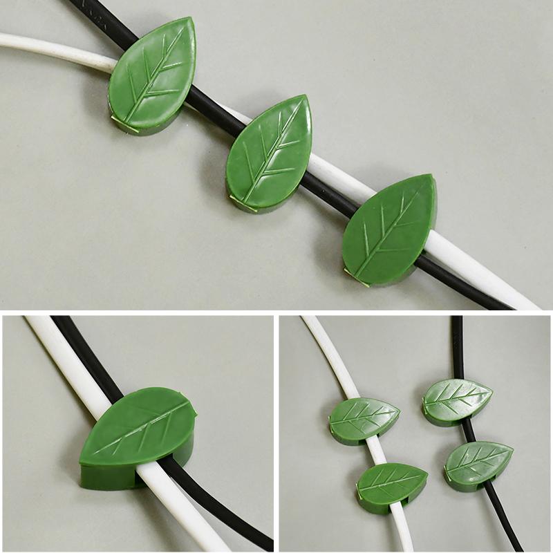 10Pcs Plant Climbing Wall Fixer Leaf Shaped Clips Self-Adhesive Flower Vine Plant Climber Hook Support Home Garden Accessories