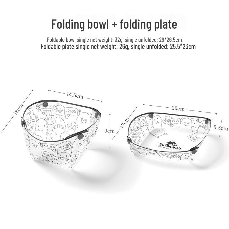 Portable Multi-Purpose Cutlery Set with Folding Bowl, Plate, Coffee Filter, Funnel, and Water Cup