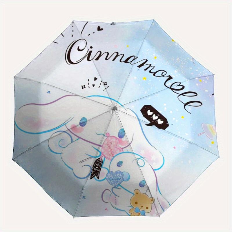 1pc Cinnamoroll & Baby Ideas Pattern Automatic Umbrella Is Fashionable and Good-Looking, a Portable 3-Fold Umbrella, Suitable for Travel and Daily Use