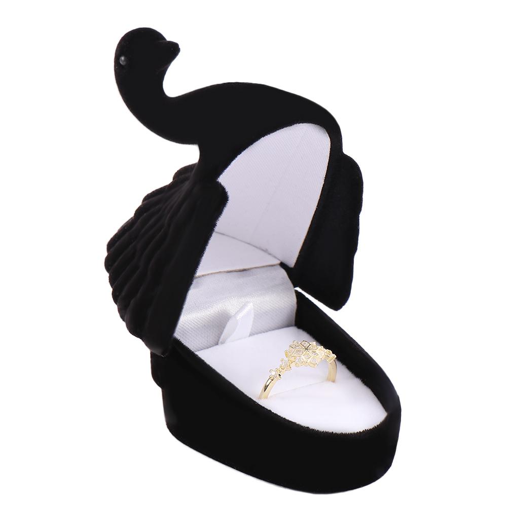 Elegant Newest Case Velvet Gift Case Jewelry Case Ring  Box Velvet Swan Necklace Box Box