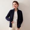 Cashmere Cable Knit Zipper Cardigan - Women's Autumn/Winter 2025, Half-High Neck, Gentle Style.