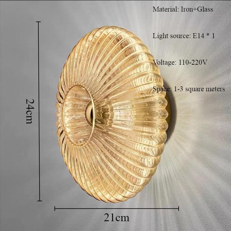 Modern Simple Multicolour Water Ripples Glass Wall Lamp Nordic Bauhaus Home Decoration Corridor Staircase Board LED Wall Lights