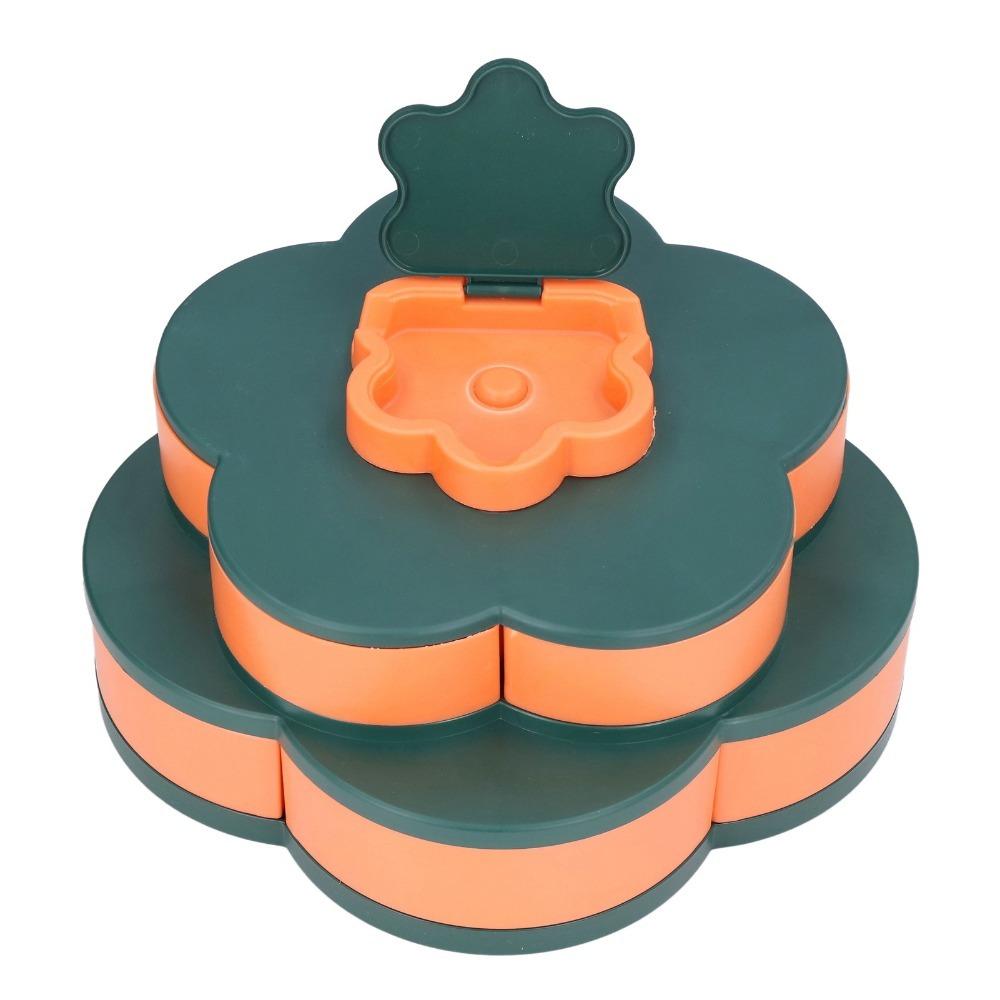 Flower Shape Rotating Fruit Plate Multi-layer Dry Fruit Box Storage Organizer Fruit Serving