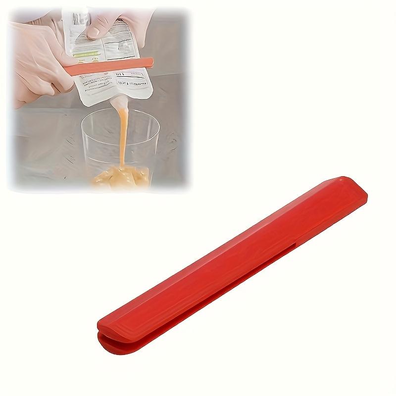 

Портативный дозатор соуса, моющийся кухонный гаджет для легкого извлечения соуса, прочная пластиковая конструкция, красная ручка для удобного захвата, уменьшает пищевые отходы красный