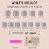 24pz Unghie Finte Quadrate Corte Lucide Unghie Finte Creative Unghie Press-on alla Moda Manicure Nail Art Per Tutti i Giorni