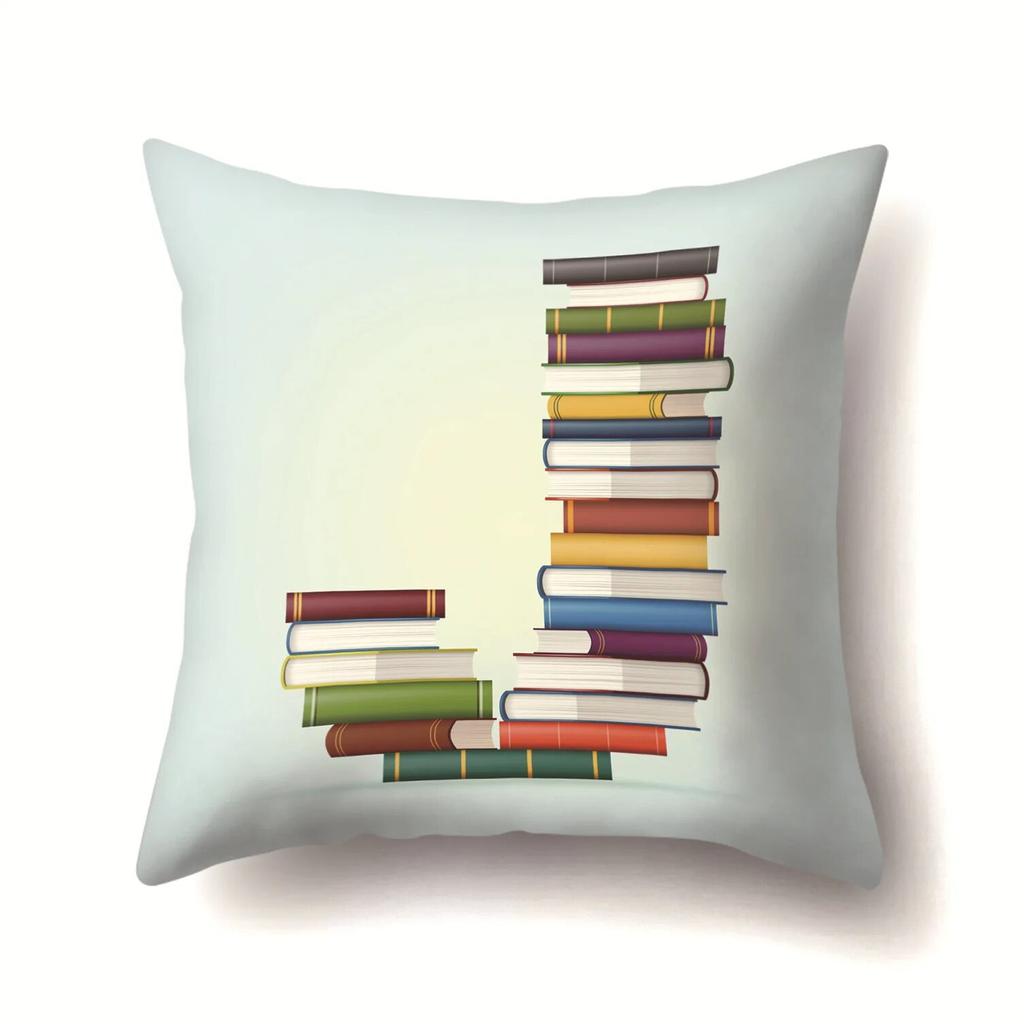 Bedroom Living Room Sofa Pillow Library Cushion Cover Creative English Alphabet Pillowcase