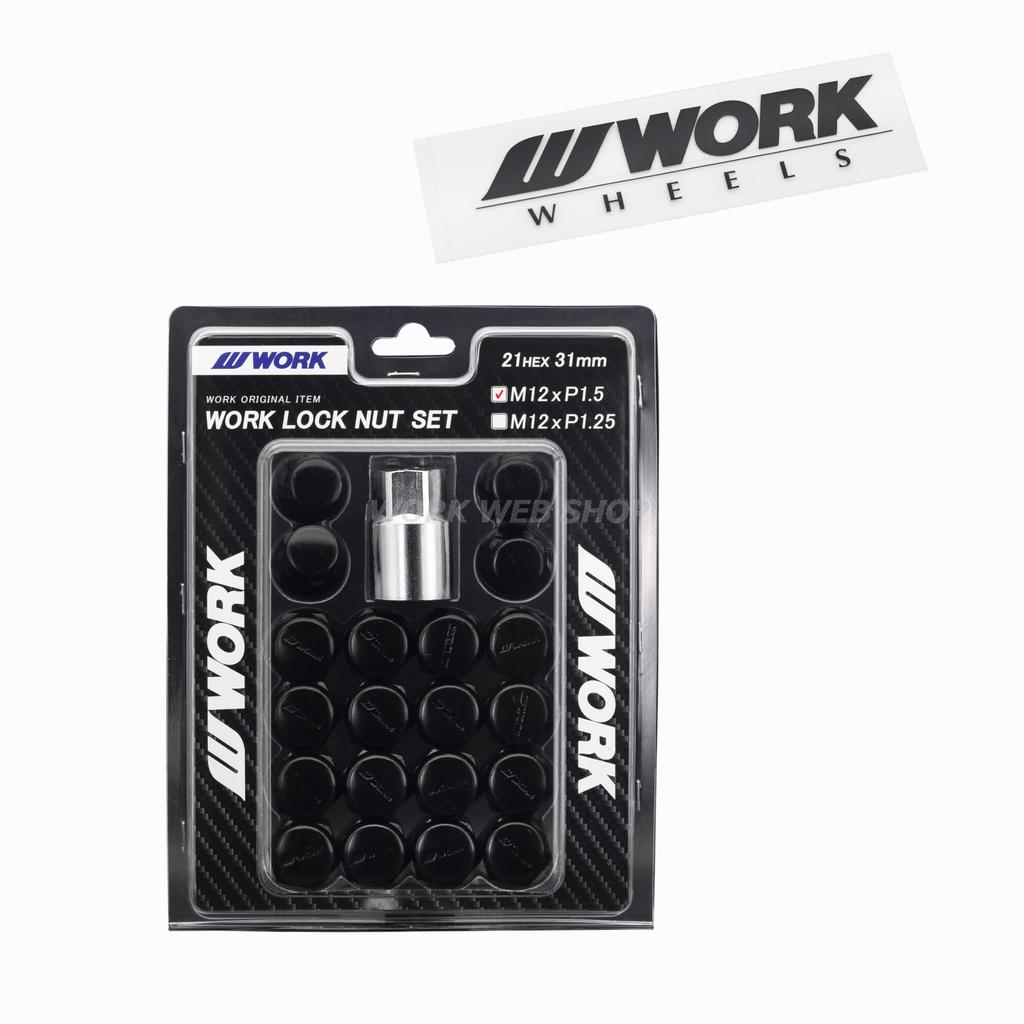 This product comes with a solid steel lock nut set and a mini sticker