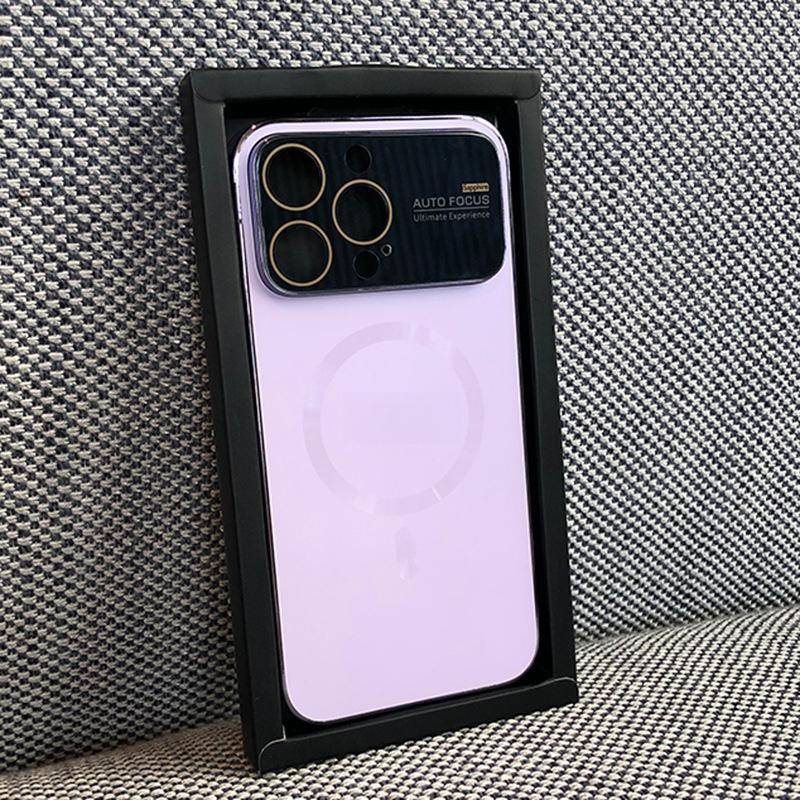 Applicable To IPhone14 Mobile Phone Case AG Matte Magnetic Suction Apple 13Promax Magnetic Suction Tape Large Window 15 Simple