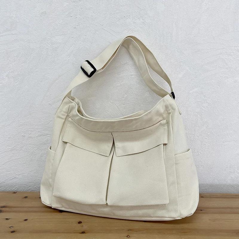 

Canvas Zipper Crossbody Shoulder Bags Men s Bags Sale 2026 High Quality Causal Solid Sewing Thread Bolsa Transversal бежевый