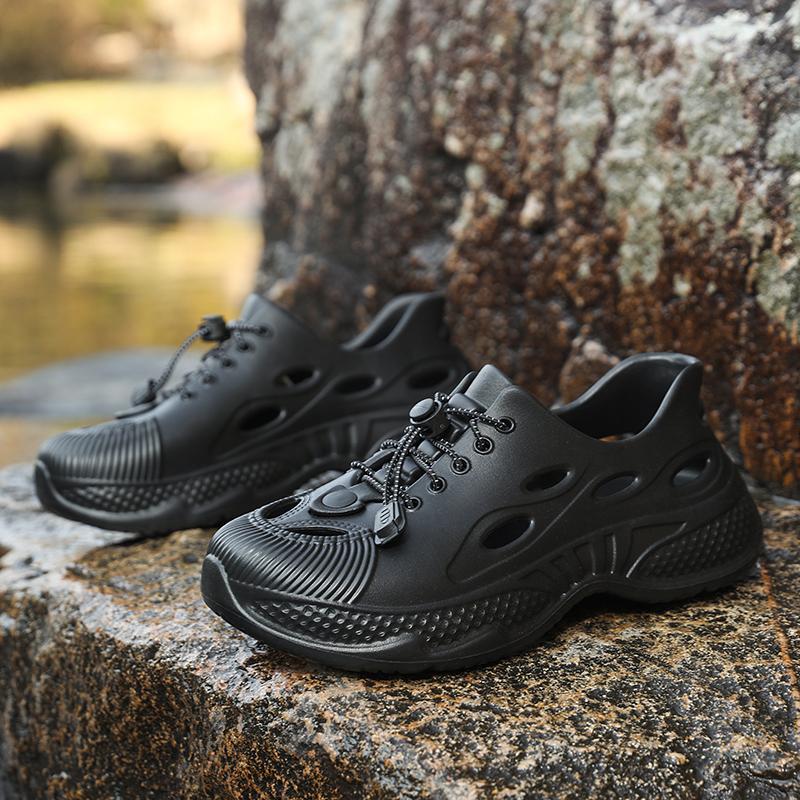 

Summer Men S Clogs Breathable Slippers Beach Outdoor Sandals Slides Men Garden Water Shoes Non-Slip Hiking Driving Male Slippers 44-45