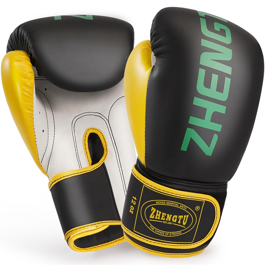 ZHENGTU Boxing Gloves by Shenlong Makoto and Used by PU Leather with 15 Ventilation Precise Weight Composite Innovative Color Safety and Great for
