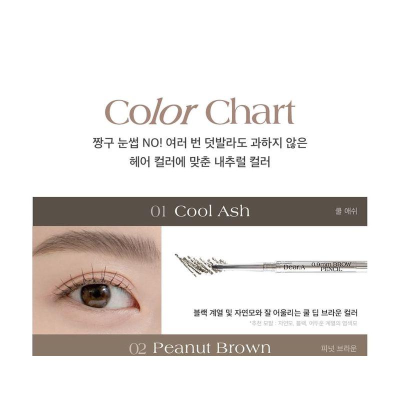 Dear.A - 0.9mm Brow Pencil - 3 Colors