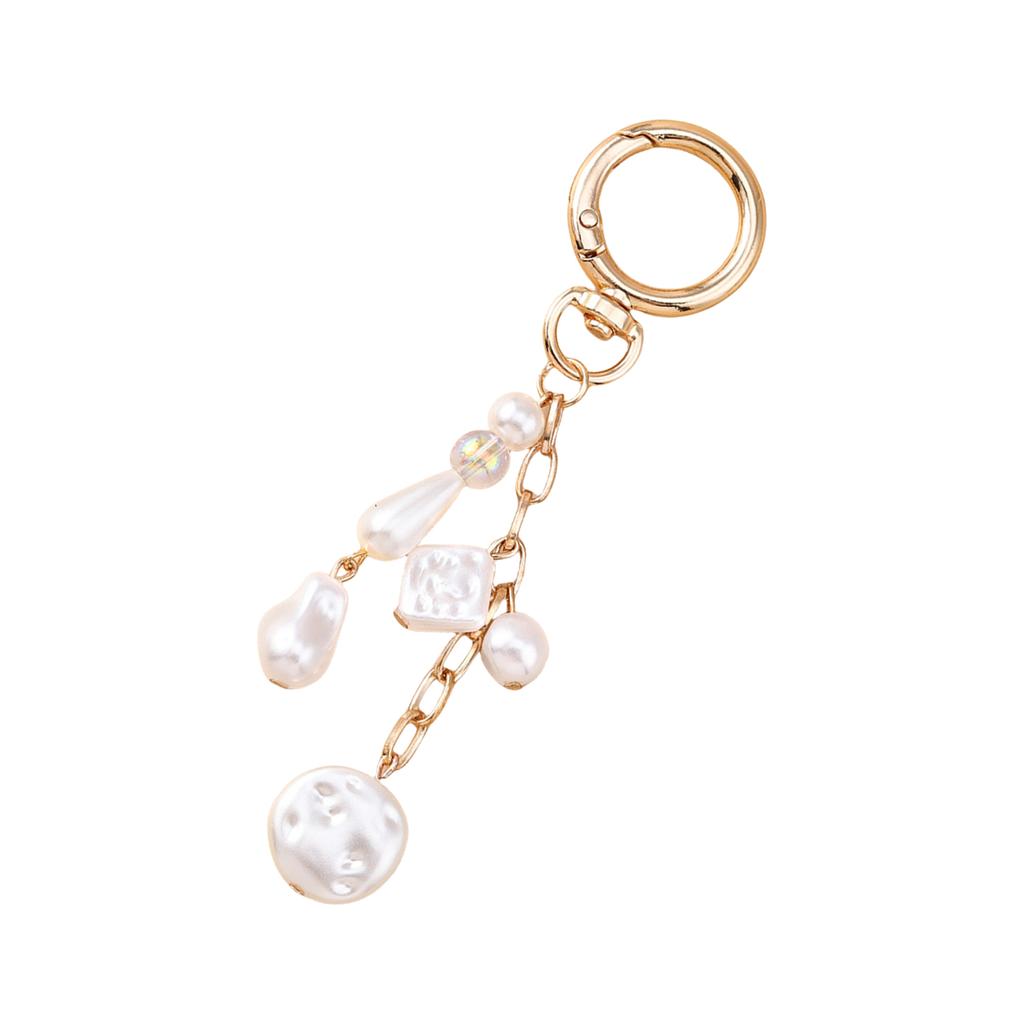 Elegant Seashell Pearl Keychain For Women Stylish Beach Key Chain Accessory With Starfish Seahorse Charm for Women