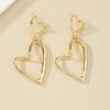 Vintage Double Love-heart Earrings Personality Earrings Retro French Style High Graded Ear Jewelry Valentines Gift