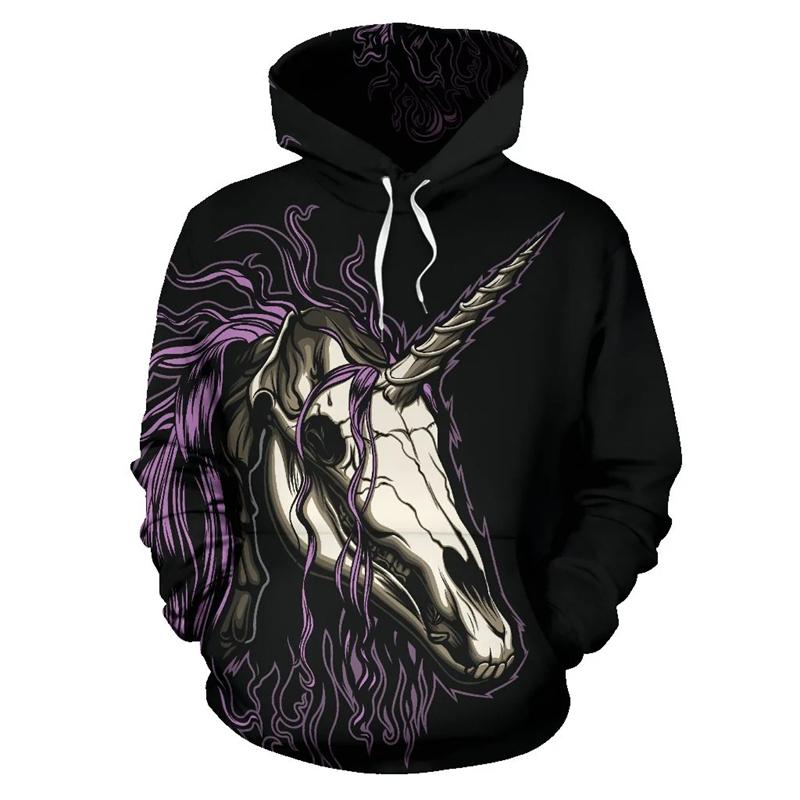 Regenbogen Einhorn Hoodie Herren Damen 3D Gedruckt Cooles Pferd Tier Lockeres Sweatshirt Street Fashion Cartoon Muster Hoodies Beliebt