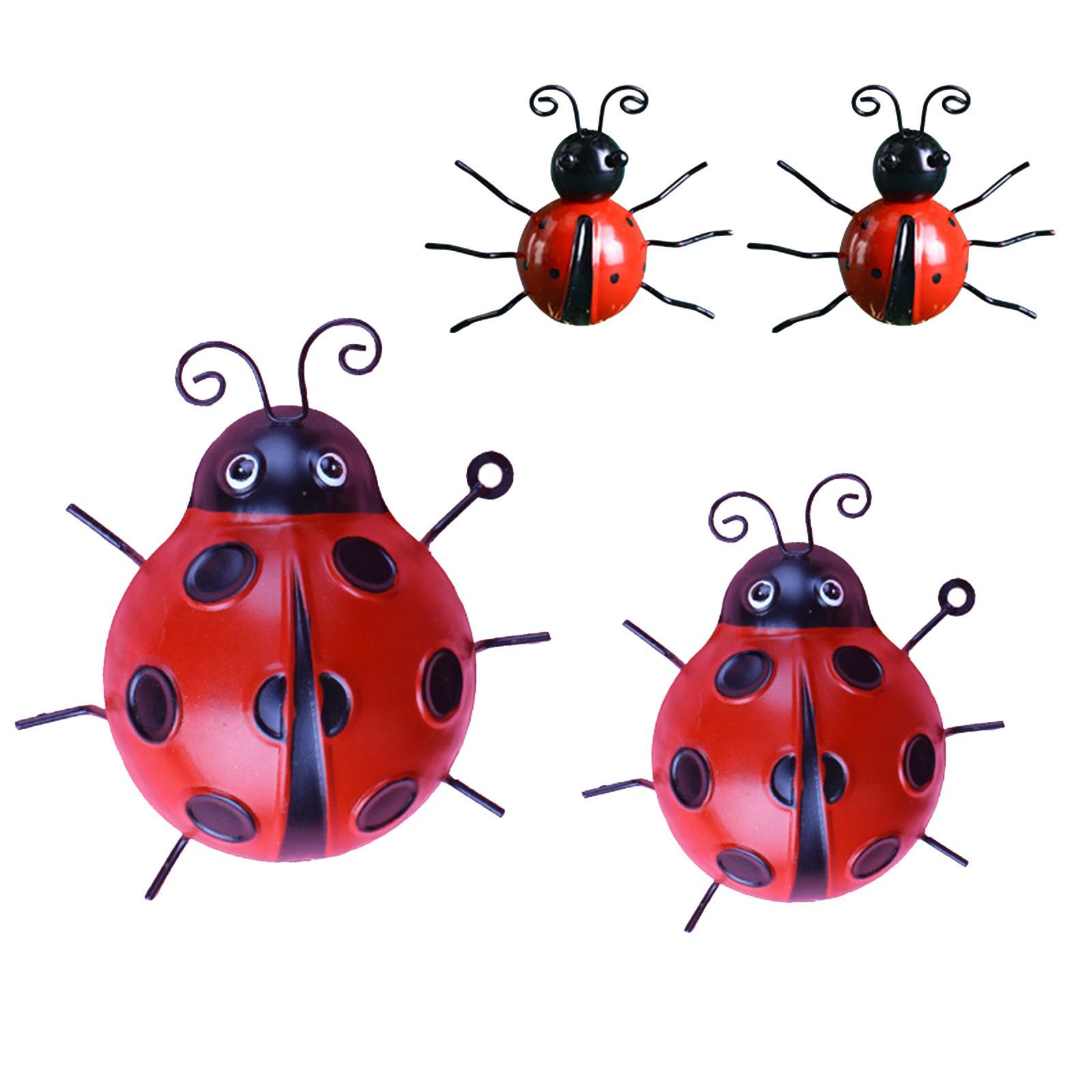 

Металлический садовый декор, насекомое, железный настенный декор, ремесла, подвесной орнамент - набор из 4 шт.