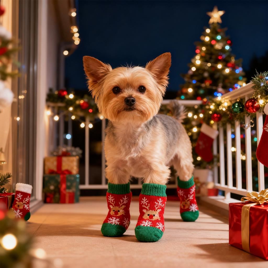 Noel Çorapları, Noel Baba, Kardan Adam, Kapaklar, Ayıcık, Çizik, Kir, Küçük Köpek Evcil Hayvan Noel Evcil Hayvan Çorapları