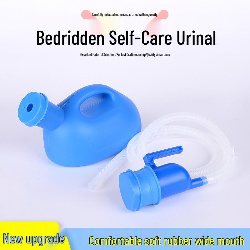 2000ml Portable Male Urinal with Lid - Large Capacity Bedside Urine Collector for Adults & Elderly