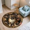 Pitbull & Bulldog Pattern Round rug,Carpet Rug for Living Room Bedroom Playroom ,Non-slip Floor Mat,Holiday Gifts and Birthday Gifts.