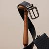 Daks Black Leather Strap Dd Pattern Belt Dbbe6e390bk