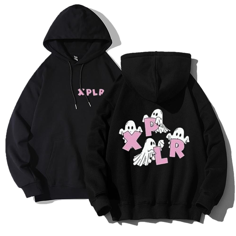 Sam And Colbys XPLR Hoodie Lustiges Halloween Sweatshirt Unisex Oversized Y2k Pullover mit Kapuze Langarm Hoodies