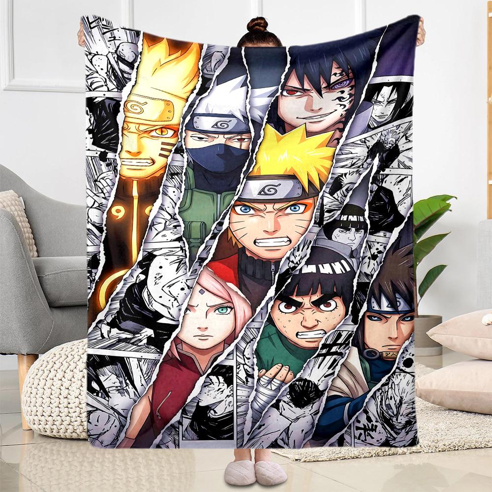 Naruto And Nine-tailed Fox Suitable Blanket for Offices, Travel, Living Rooms Also a Good Gift for Friends and Family Suitable for All Seasons.