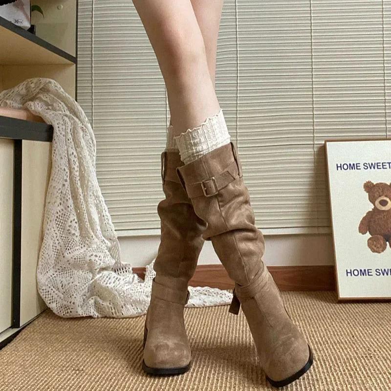 Retro Pile Boots Western Cowboy Boots Summer New High Boots Spring And Autumn Boots