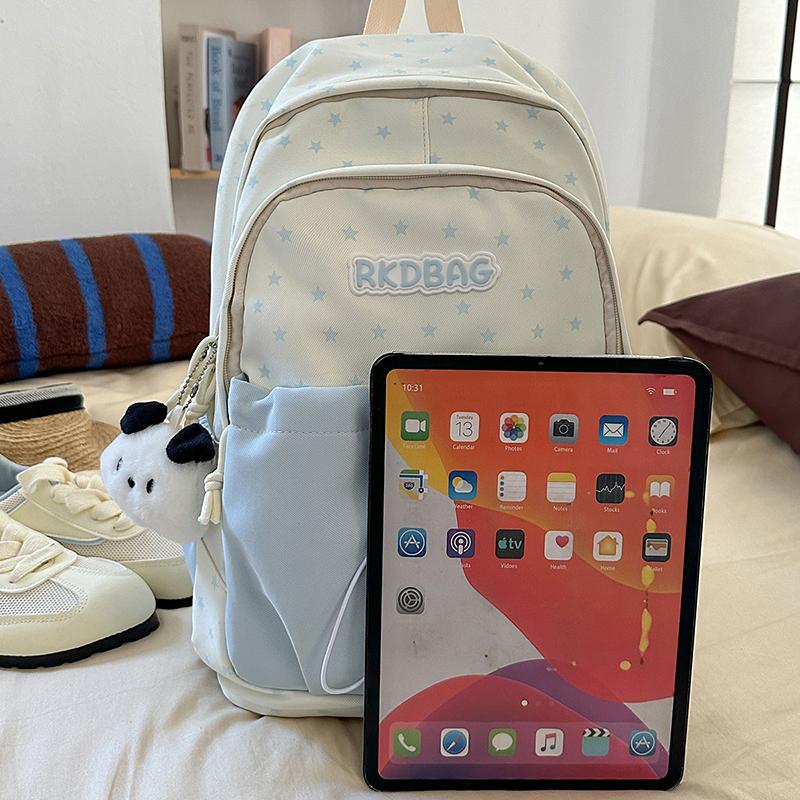 Middle School Student Schoolbag Large Capacity Backpack Nylon Computer Bag Outdoor Travel Commuter Backpack