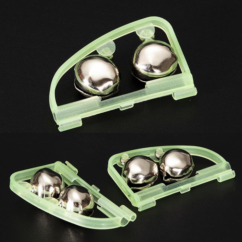 5Pcs Luminous Sea Fishing Feeder Fishing Bell Twin Rod Tip Fish Bell Alarm Fish Tackle 5cm*3cm Fish Bell Fishs Equipment