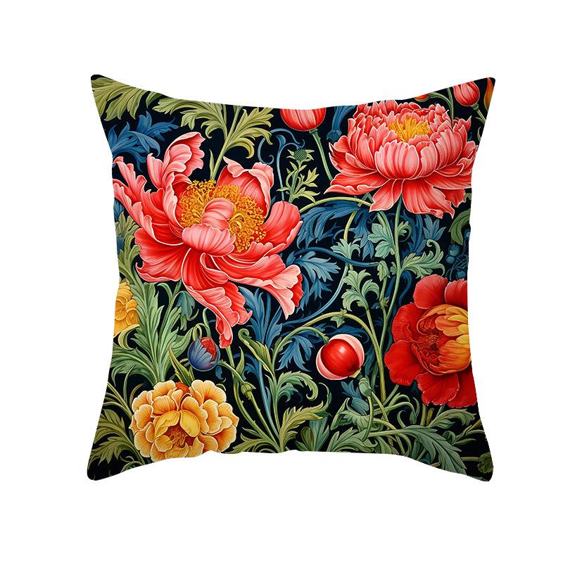 New Classic Flower Pillow Cover European Retro Style Sofa Cushion Cover Living Room Bedroom Decorative Cushion Cover