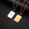 LIKGREAT Trendy Ace of Spades Poker Pendant Necklace for Women Men Stainless Steel Lucky Playing Card Hip Hop Party Jewelry Gift