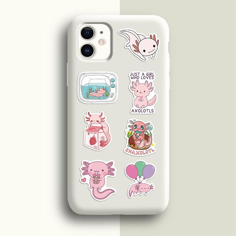 Axolotl Fun Graffiti Stickers Stickable On Travel Cases Water Bottles Fridges