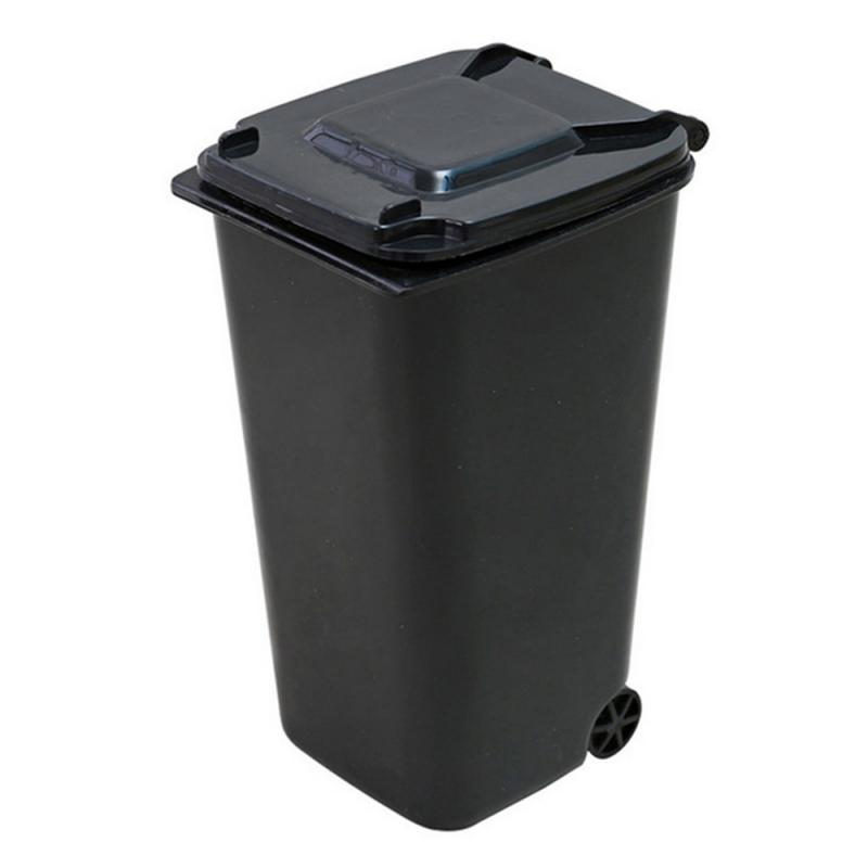 Mini stolní odpadkový koš Plastové odpadkové koše s víkem Deska na čištění odpadků pro domácnost