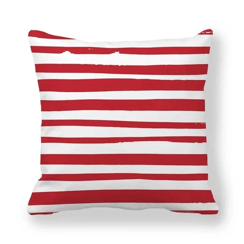 Colorful striped printed pillowcase home bedroom living room sofa cushion cover 45x45cm peach skin pillowcase