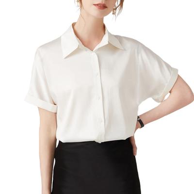 Shirt Blouse for Short No Shape Loose Large Business Work Highly 2L [SPRING SEAON] Women, Top, Sleeve, Summer, Casual, Office, Ironing, Retention,