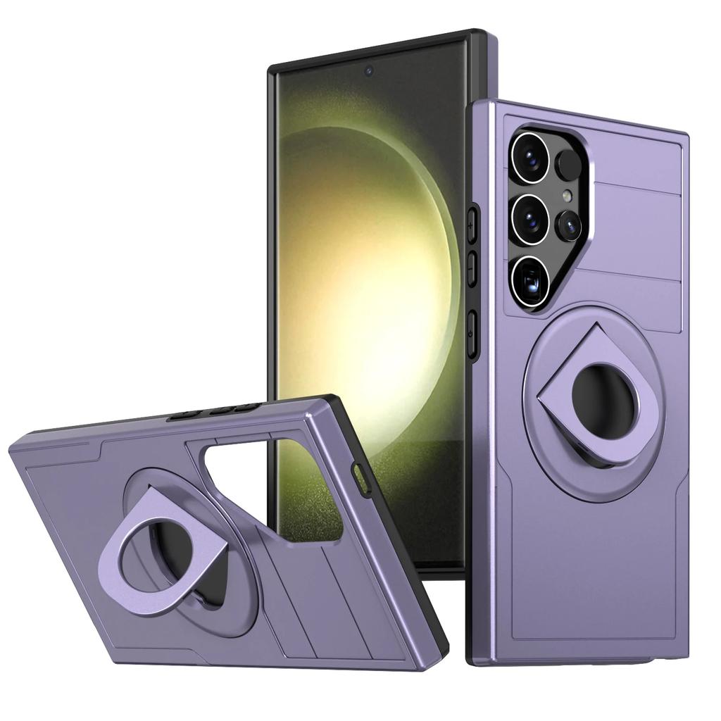 Heavy-duty Armored 2-in-1 Fall-proof Case for Samsung Galaxy S25 Ultra S24 FE S25 S24 Plus Magnetic Ring Stand Phone Case