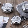 Stainless Steel Ashtray with Lid Detachable Outdoor Cigarettes Tray Holder for Home Bedroom Office Tabletop Decoration Gift