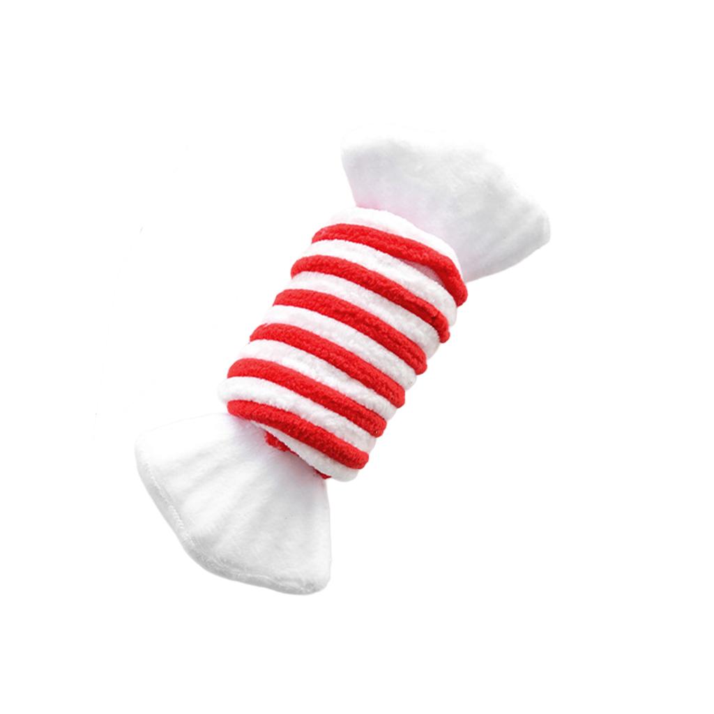 Plush Christmas Ornaments Velvet Candy Cane Lollipop Hanging Balls for Xmas Tree Decor Holiday Party Supplies