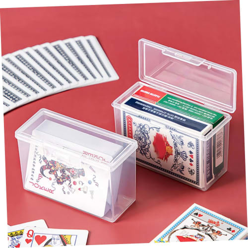 NUOLUX 3-Piece Set of Plastic Storage Boxes, Playing Card Travel Cases, Business Card Holders, Card Storage, Card Storage Cases, Card Storage Boxes, P