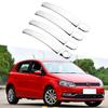 For Volkswagen VW POLO 9N Jetta MK6 Tiguan Touran Bora Seat  Door Handle Cover Stainless Steel Doors Sticker Trim Accessories