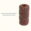 Festive Tricolor Christmas String - 2mm Thick Handmade Hemp Rope for Gift Wrapping, Holiday Decorations, and Sewing Projects