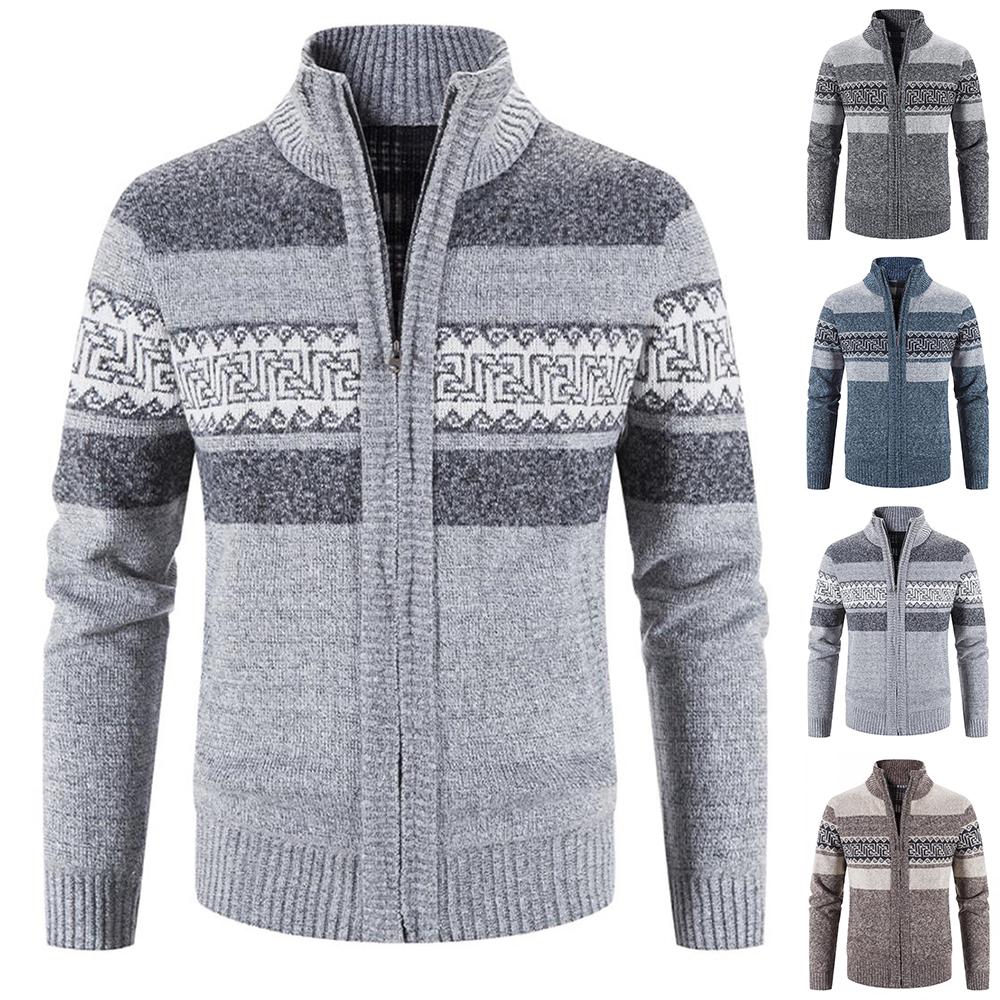 Autumn Winter Cardigan Jacket Men Men Warm Sweater Coat Men Knitted Sweater Solid Cardigan Jackets Man Casual Mens Clothing