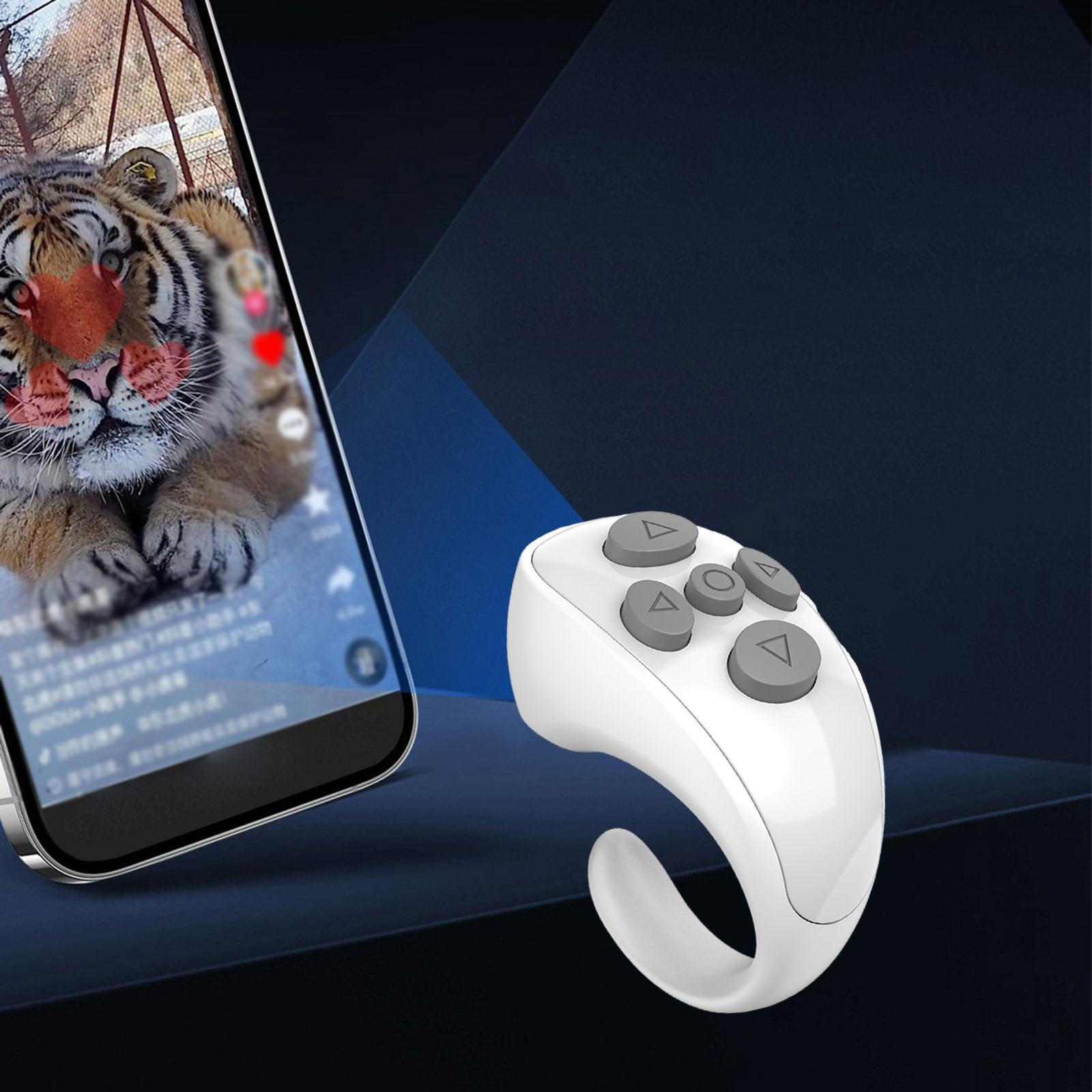 

Пульт дистанционного управления Переворачиватель страниц Многофункциональный перезаряжаемый музыкальный видеоконтроллер белый