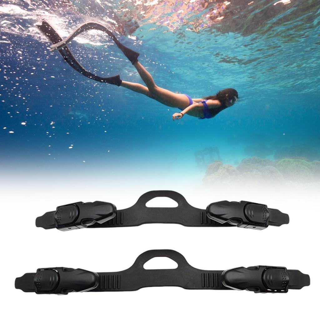 Swimming Fin Strap Flippers Fin Strap Adjustable Rubber Fin Flippers Strap Swimming Scuba Diving Diving Buckle Strap Accessories