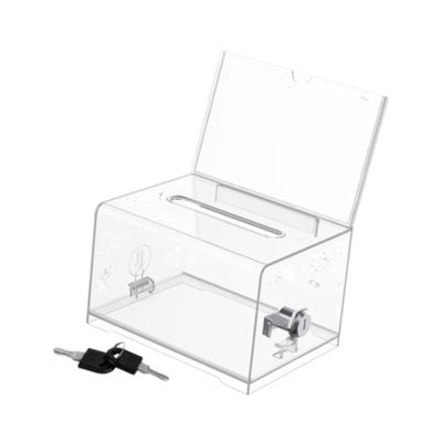 Business Card Collection Box Acrylic Donation Case Collecting Opinion