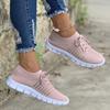 Women's Knit Lightweight Mesh Sneakers, Breathable Mesh Lace-Up Running Shoes, Women's Footwear