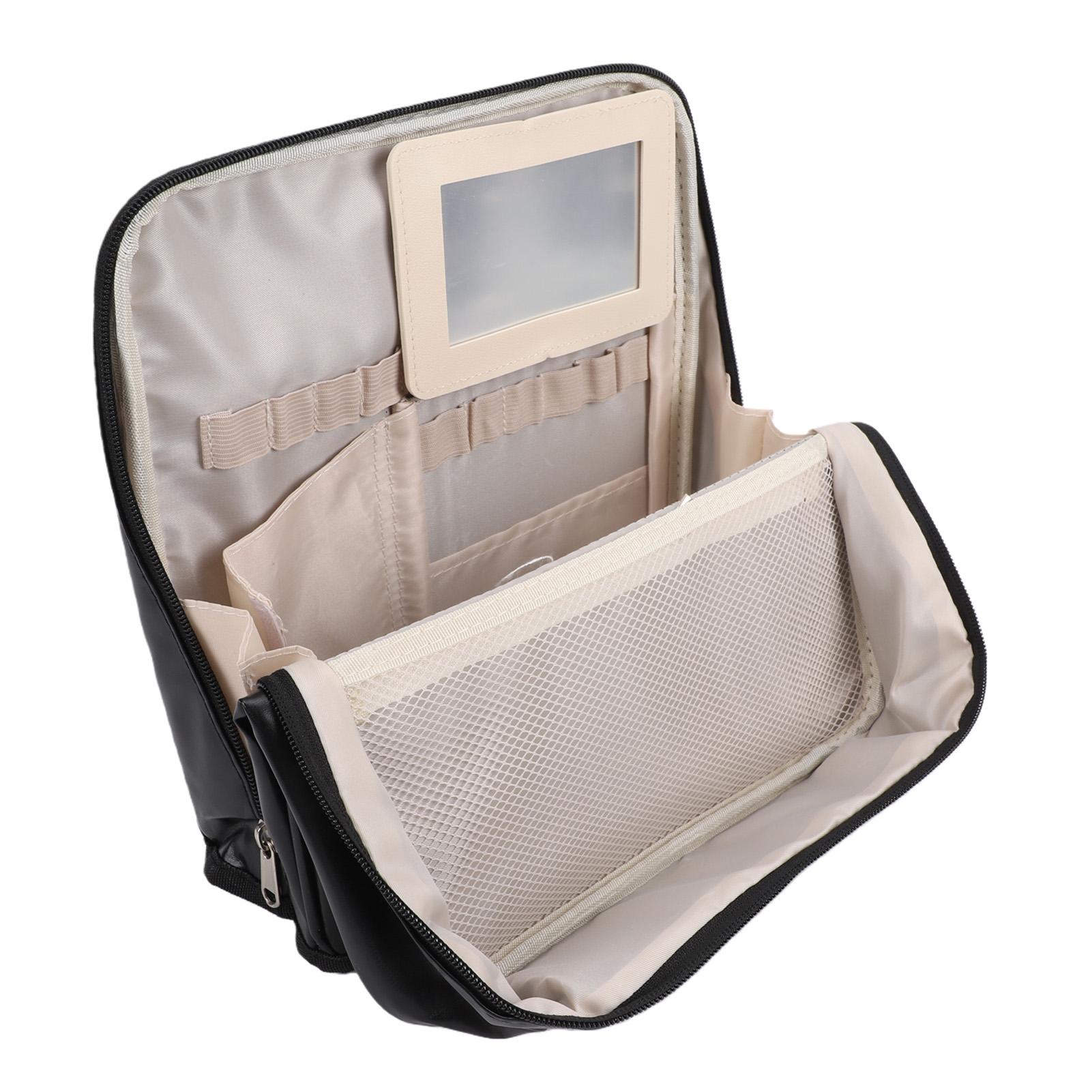 

Standing Makeup Bag Reinforced Base Smart Compartments Travel Cosmetic Bag for Women