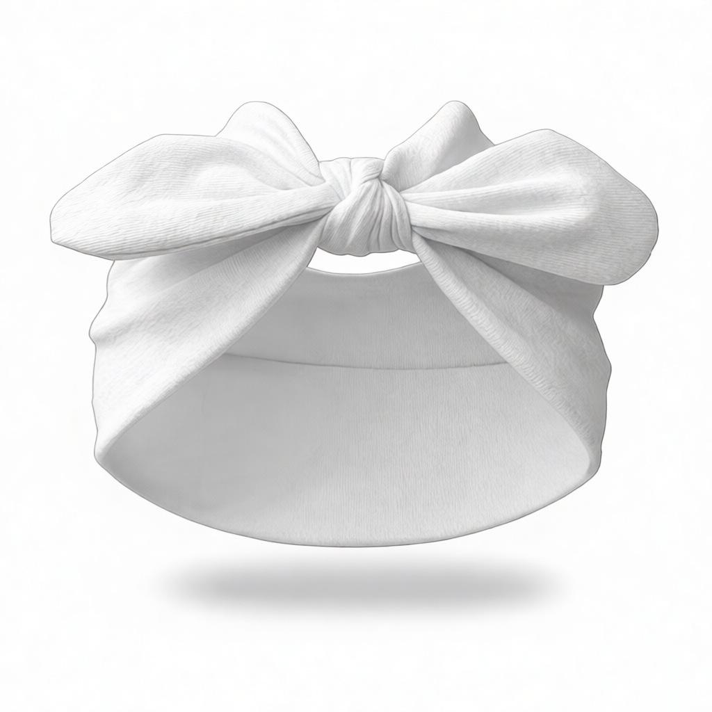 Wide-brimmed geometric bow handmade polyester headband, European and American style, unisex, 2026 autumn new hair accessory
