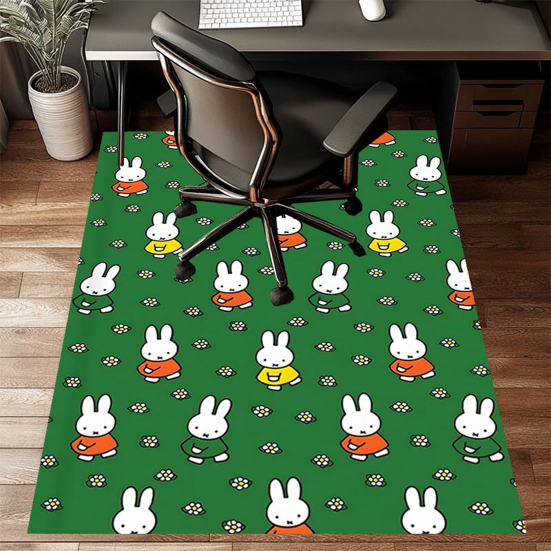 1pc Miffy1 Design Printed Area Rug Carpet for Bedroom Living Room Home Decor Rugs Mat Non Slip Mat Rug for Bedside